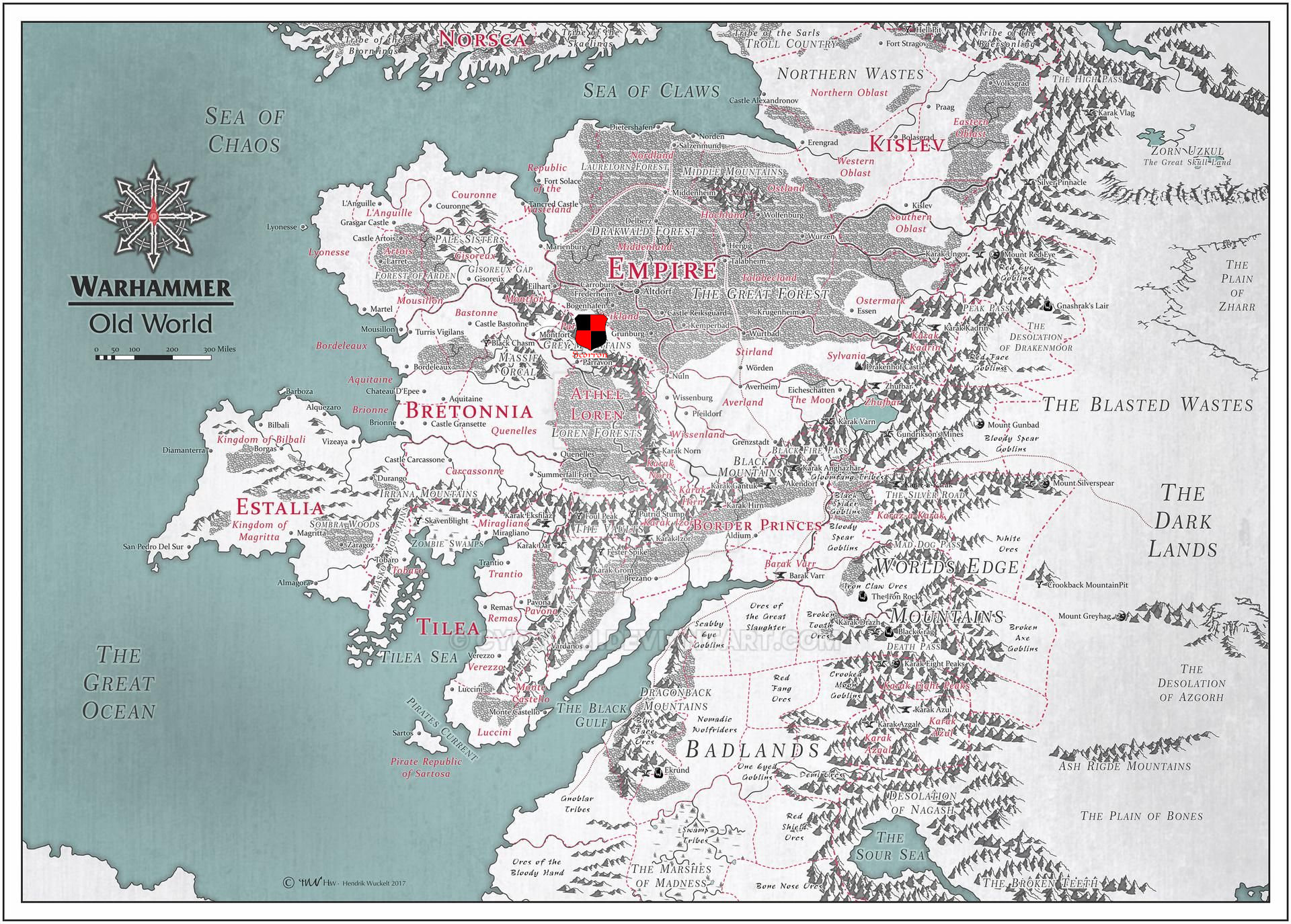 Карта старого мира вархаммер фэнтези